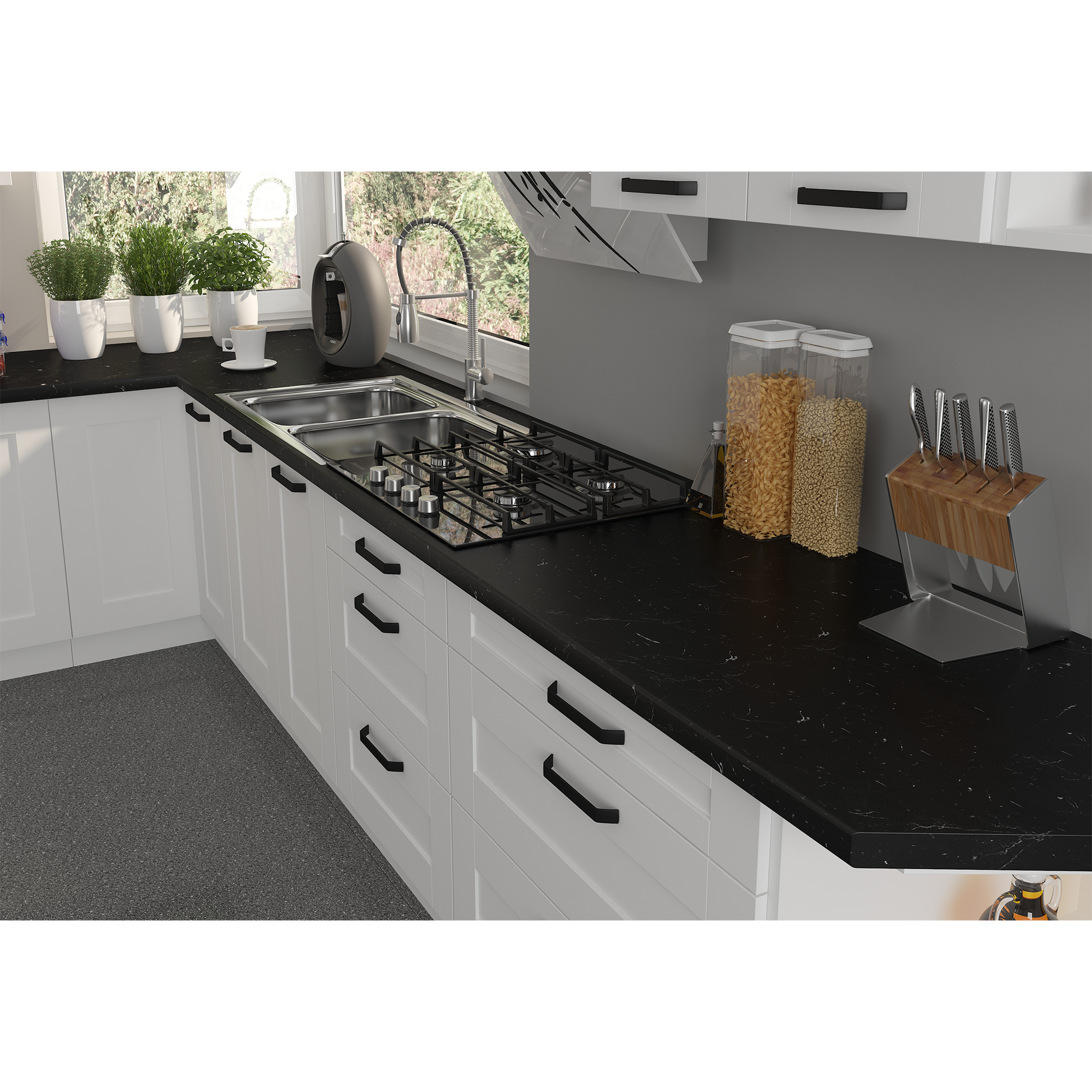 Alsó polcos szekrény, fehér, LULA 30 D OTW BB - Image 7