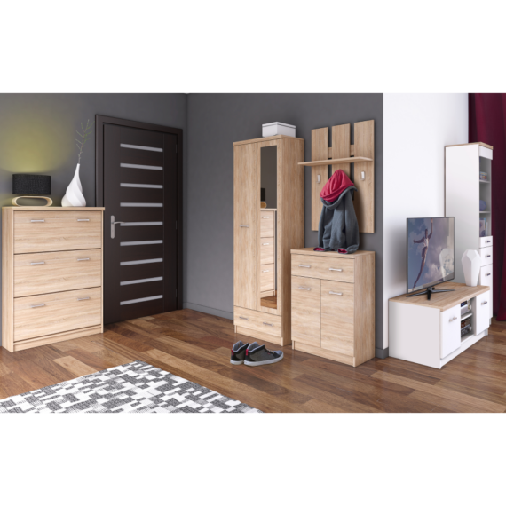 Cipősszekrény 3K, sonoma tölgy, TOPTY TYP 24