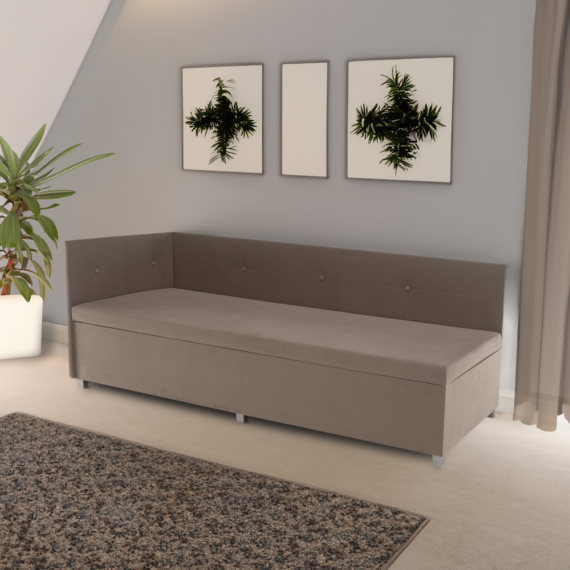 Heverő tárolóhellyel, bézses szürke, AURIA UNI