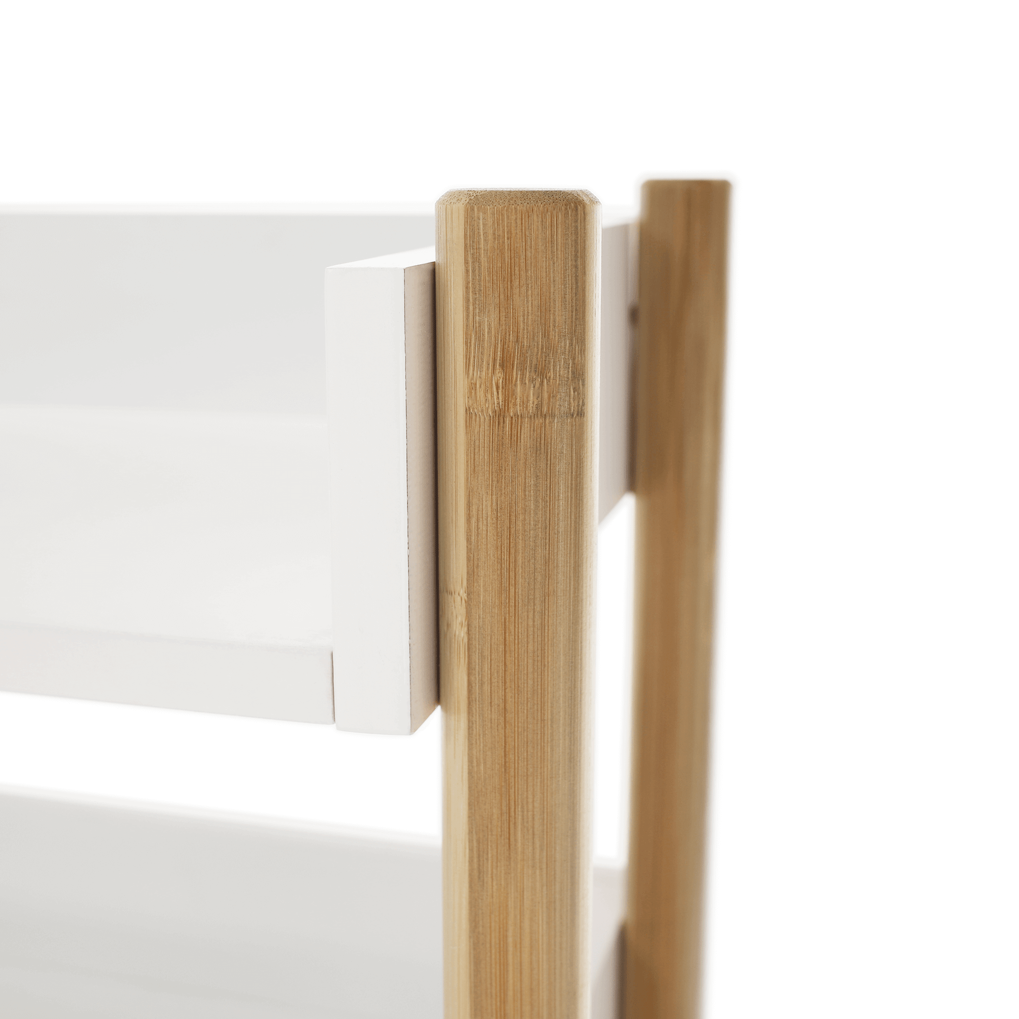 4 polcos állvány, természetes bambusz/fehér, BALTIKA TYP 3 - Image 8