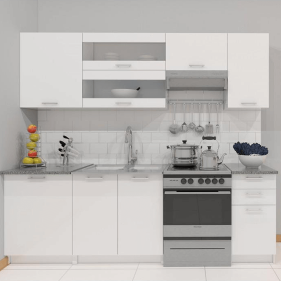 Felső sarokszekrény, fehér, jobbos, FABIANA W - 60N