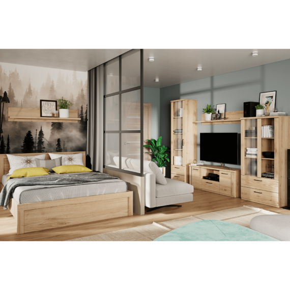 Franciaágy, 160x200, navarra tölgy, DORSI