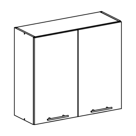 felsőszekrény, tölgy sonoma/fehér, FABIANA W - 80