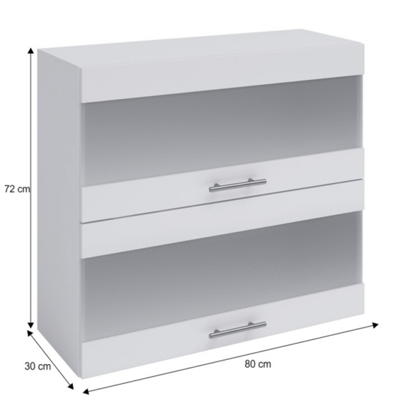 felsőszekrény, fehér, FABIANA W - 80K2S