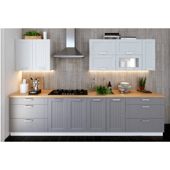 Alsó szekrény, sötétszürke/fehér, JULIA TYP 61