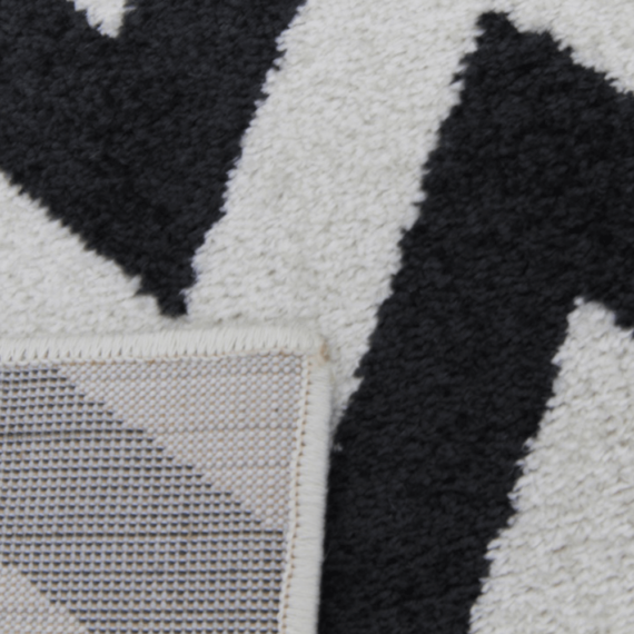 Szőnyeg, elefántcsont/sötétszürke, 67x120, ADISA