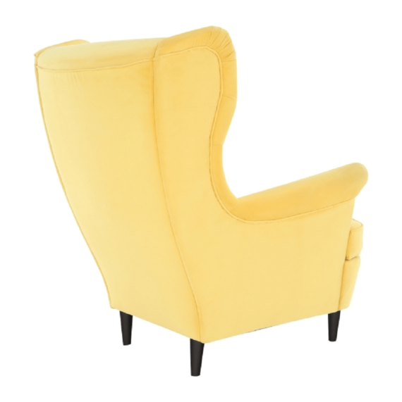 Füles fotel, sárga/wenge, RUFINO 3 NEW