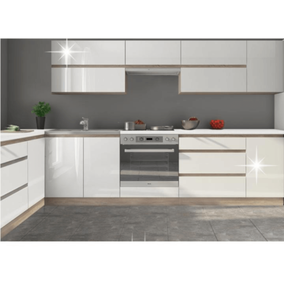 Tűzhely beépítő alsószekrény, fehér magas fényű HG, LINE