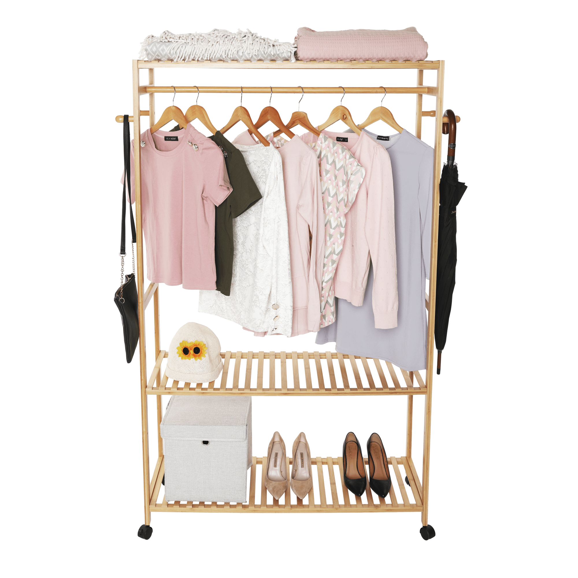 Szekrény szervező, természetes bambusz, MELAR - Image 4