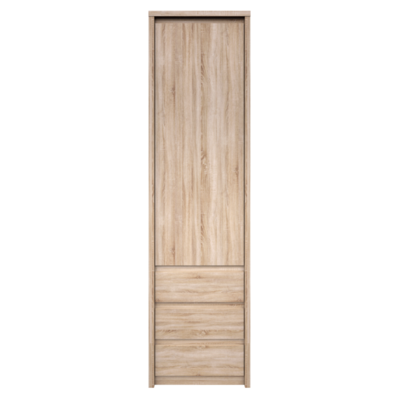 Könyvespolc, DTD laminált, tölgy sonoma, NORTY TYP 5