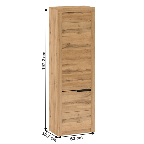 Polcos szekrény V1,  wotan tölgy, balos, TORONTA