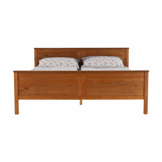 Ágy, tűnyalábos fenyőfa tölgy árnyalatban, 180x200, PROVO