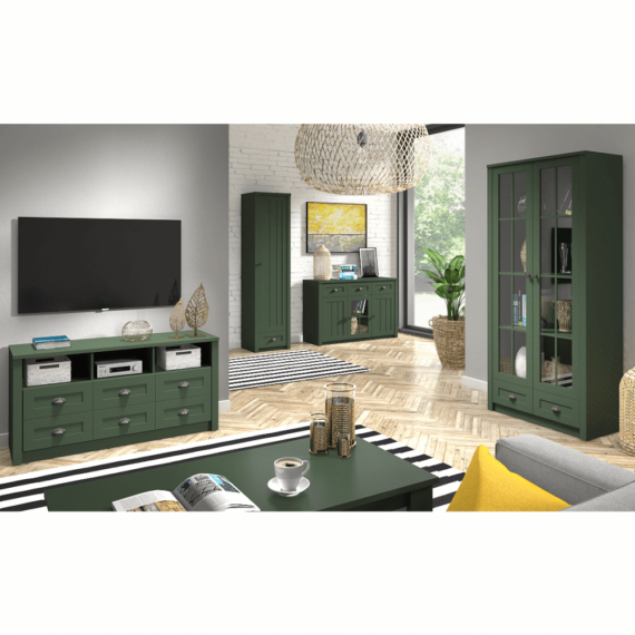 Komód, zöld, PROVANCE K6S