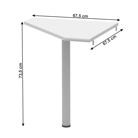 Pc sarok asztal, féher, JOHAN 2 NEW 06