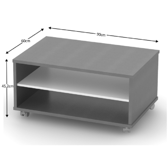 Dohányzóasztal, grafit/féher , RIOMA NEW TYP 32