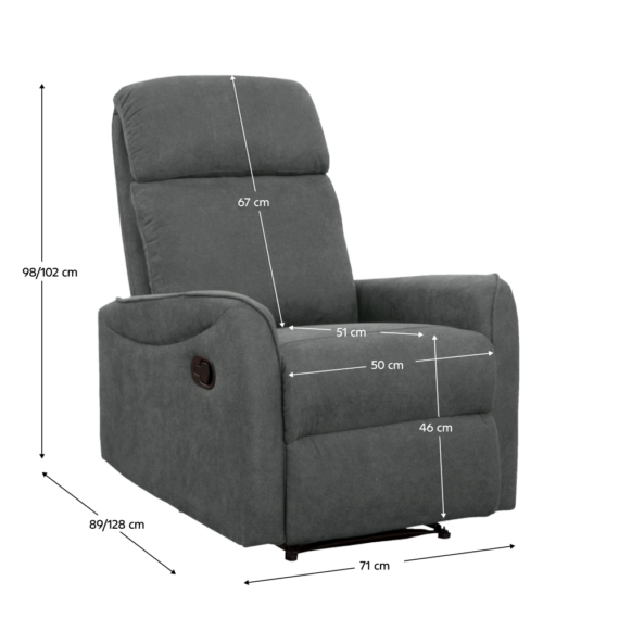 Ülőgarnitúra 3+2+1, sötétszürke szövet, FASAN