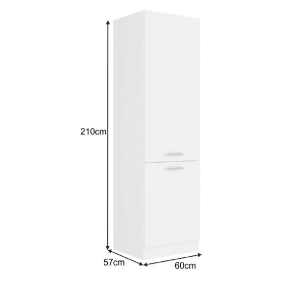 Magas szekrény, fehér, SPLIT 60 DK-210 2F