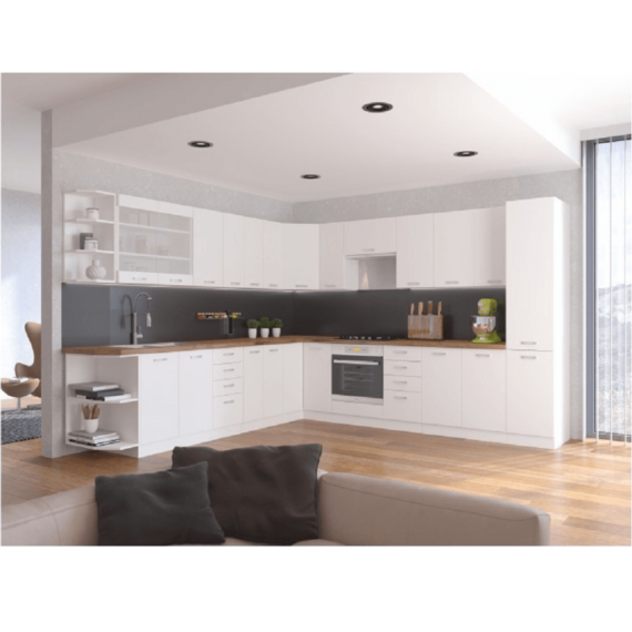 Alsószekrény, fehér, SPLIT 40 D 4S BB