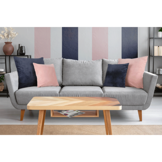 Párna, bársony anyag rózsaszín, 45x45, ALITA TYP 2