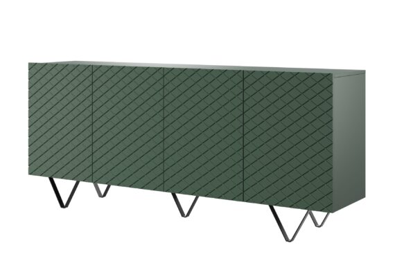 Scalia 190 4U komód - matt labrador / fekete lábak