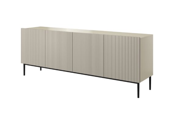 Nicole komód 200 cm - kasmír / fekete lábak