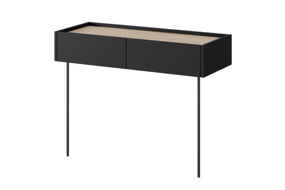 Modern konzol / fésülködőasztal két fiókkal Desin 2S - kasmír / Nagano tölgy