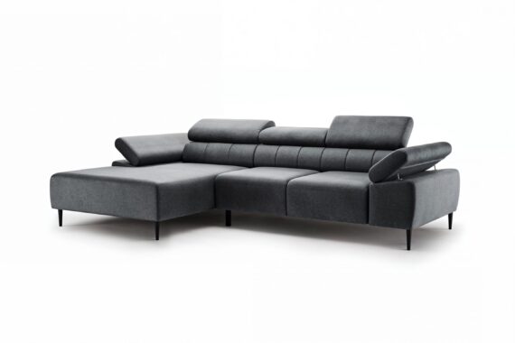 Bal oldali kanapé Taloria Mini - Zetta 305, Fekete lábak