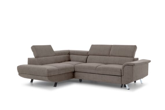 Zalia sarokkanapé, kihúzható, bal oldali - barna Castel 20