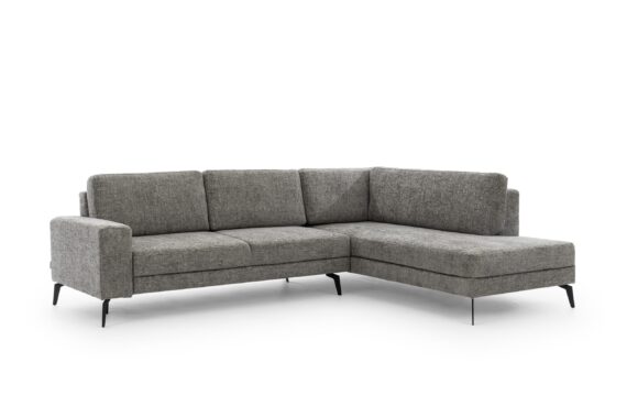 Sarokkanapé alvó funkcióval Elentio L egyenes - szürke fonat Magni 206.13