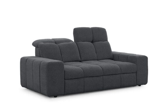 Magnelio II kétüléses kanapé elektromos dönthető üléssel - boucla szürke Raven 16