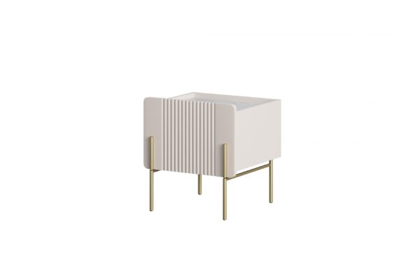 MALMI 45 éjjeliszekrény egy fiókkal - kasmír / krémfehér